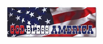 God Bless America USA US Flag Star Banner 9''x3'' bumper sticker decal