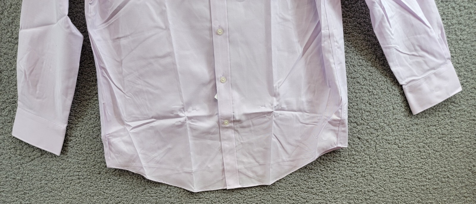 Tommy Hilfiger TH Flex Stretch Pinpoint Oxford Dress Shirt L 32/33 16 Lavender - Picture 4 of 18