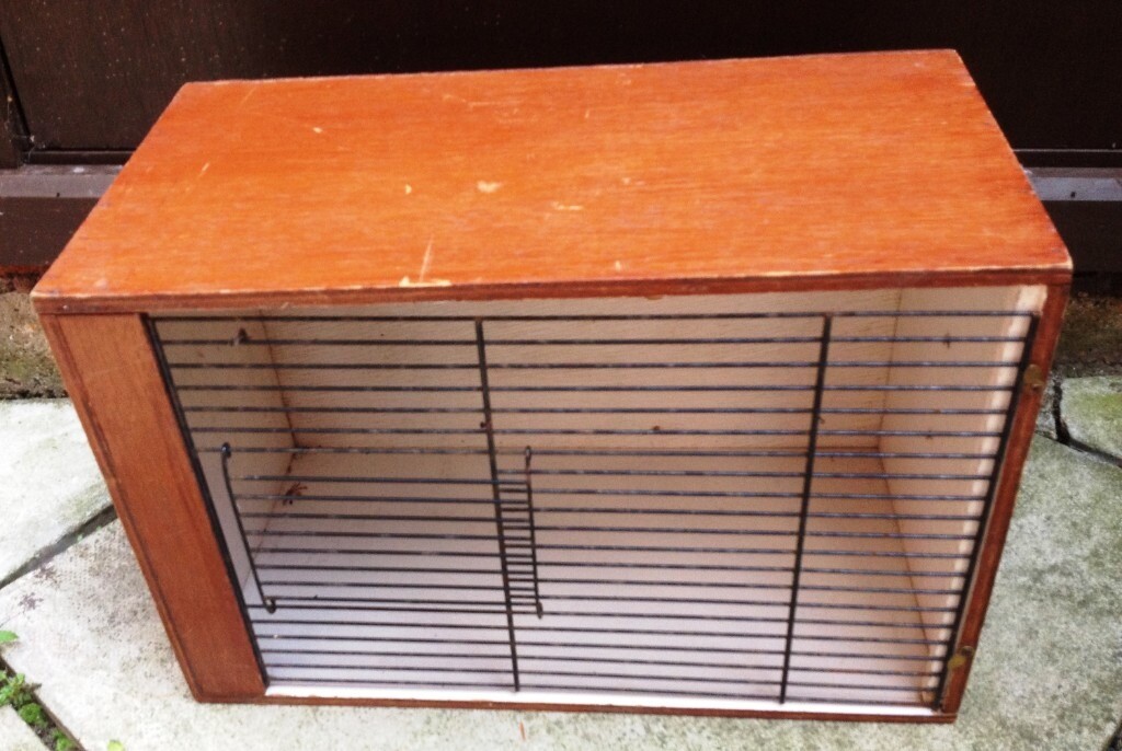 BIRD / PIGEON WOODEN CARRY CAGE L17. H.12 W.9 W.12 inches in