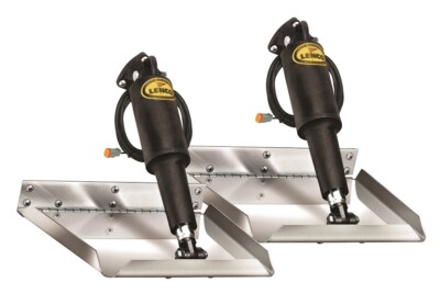 Lenco 12''x12'' Edge Mount Trim Tab Kit 12v Electro Polished