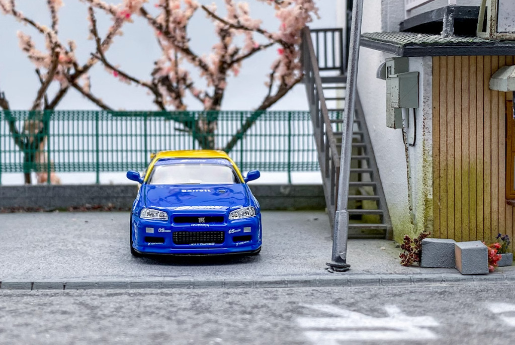 GB SH 1:64 JDM Skyline GTR R34 Spoon Racing Sports Model