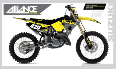 SUZUKI POLISPORT RESTYLE 01-08 RM 125 250 MOTOCROSS BIKE GRAPHICS GAMA B SERIES