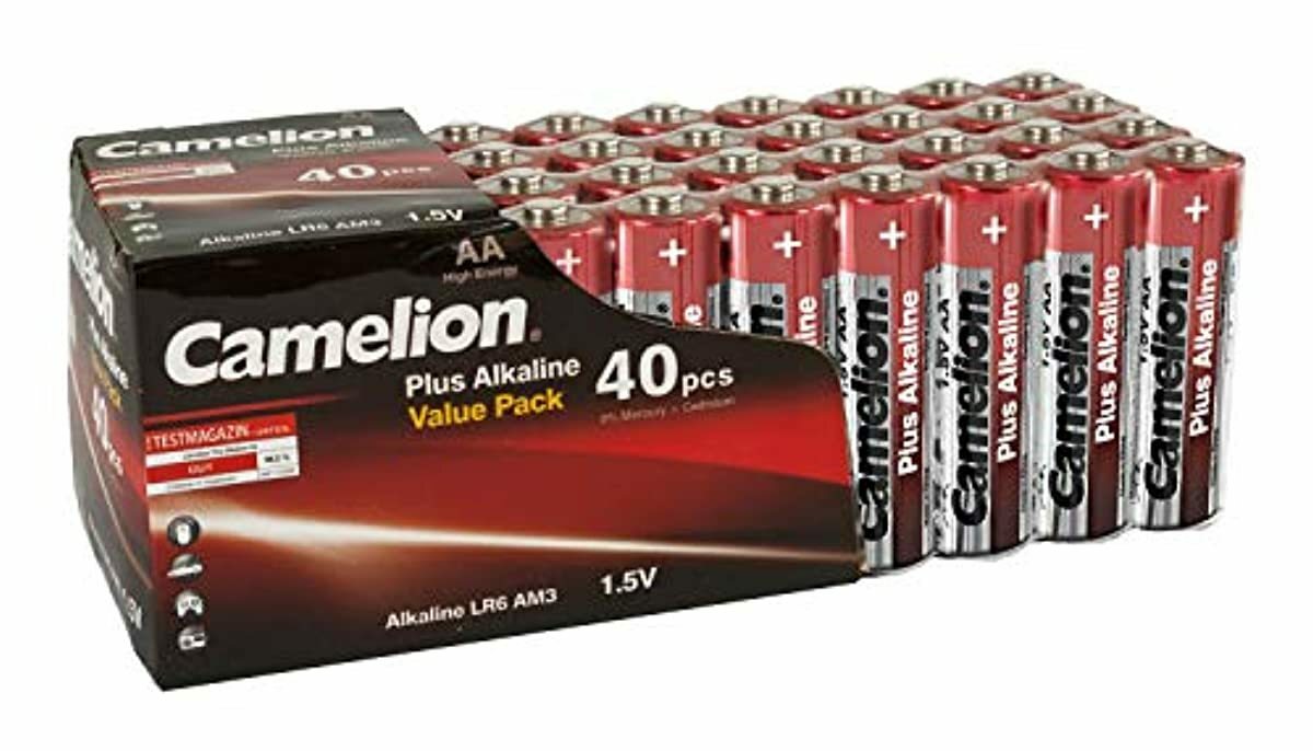 Camelion 6 Plus Alkaline Batterie LR06 (Mignon, AA, 40erPack) rotgold