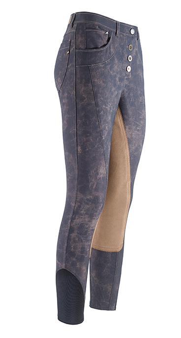 euro-star Damenreithose Mallou mit Ganzbesatz marmor