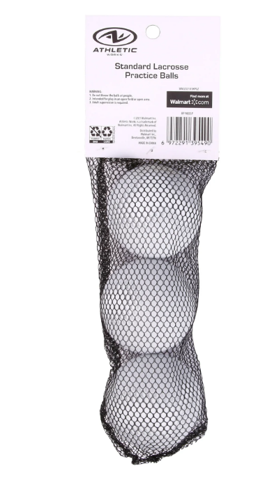 Athletic Works Standard Lacrosses Practice Balls (3 Pack)