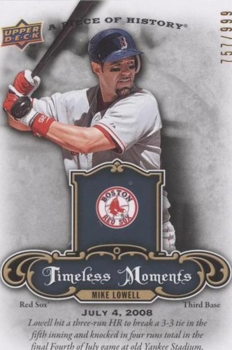 2009 Upper Deck A Piece of History - Mike Lowell #TM-ML