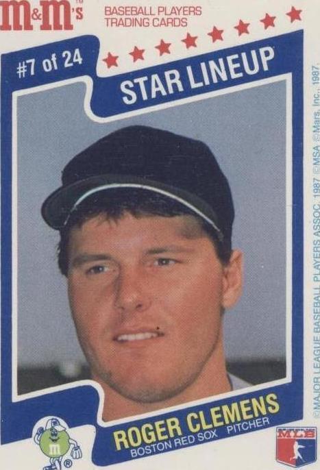 M&M's Star Lineup 1987 - Roger Clemens #7