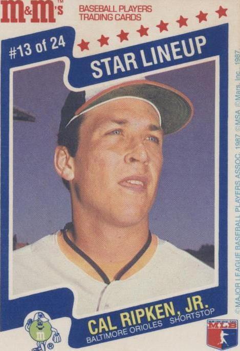 1987 M&M's Star Lineup - Cal Ripken #13