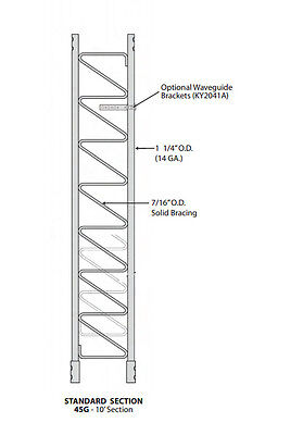 ROHN 45G 10' Tower Section - Standard 45G Tower Section - NEW OEM R-45G. Buy it now for 279.0
