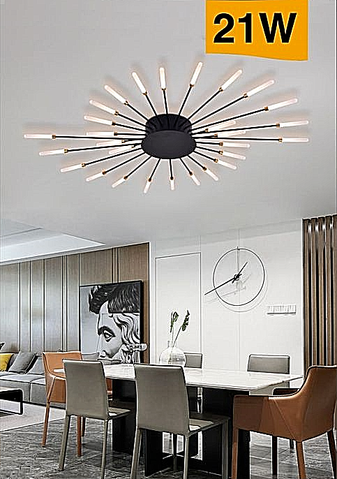 Plafoniera Lampada da Soffitto Raggi Stiletto Led 21W Luce Calda 3000K C33-C uni