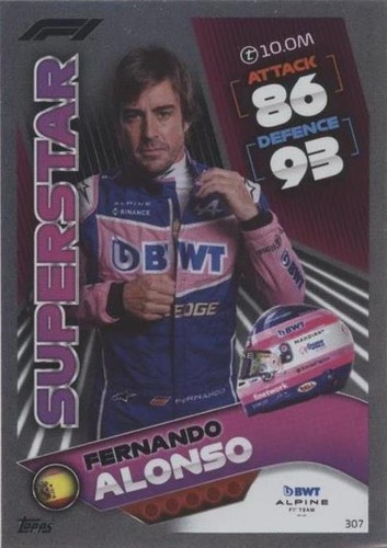 2022 Topps F1 Turbo Attax - Fernando Alonso #307