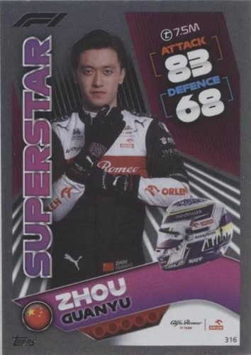 2021 Topps Turbo Attax F2 Guanyu Zhou | eBay