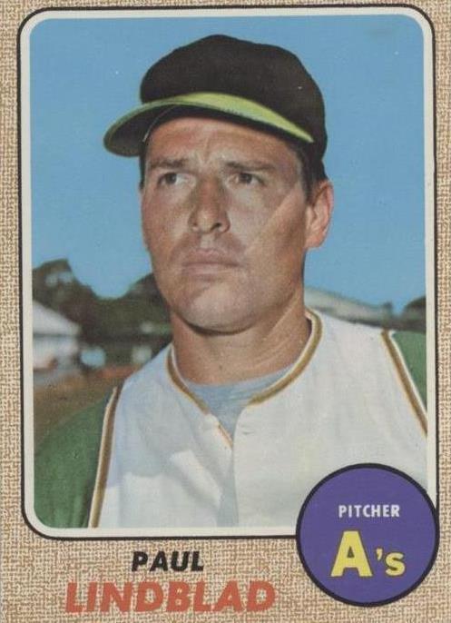 1968 Milton Bradley Win-A-Card Game - Paul Lindblad #127