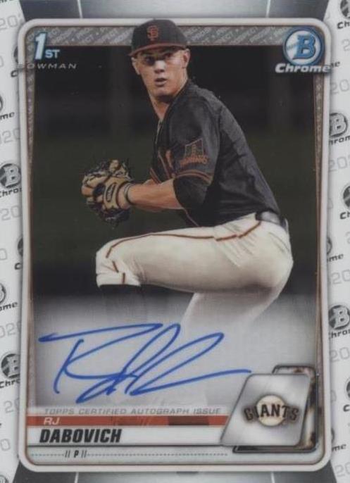 2020 Bowman Draft - R.J. Dabovich #CDA-RDA