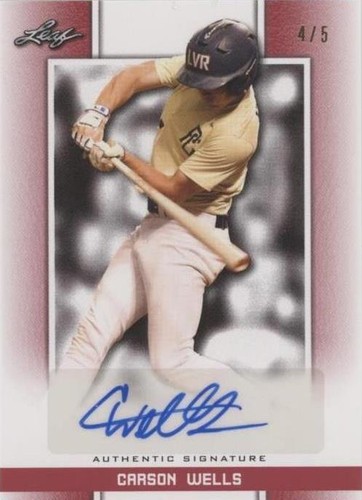 2019 Leaf Perfect Game National Showcase - Carson Wells #BA-CW2