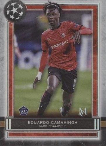 TOPPS サッカーカード MUSEUM COLLECTION MEANINGFUL MATERIAL EDUARDO CAMAVINGA STADE RENNAIS 17/75 #MMR-EC 送料無料 中古 IT1 2022-23 topps Match Attax UEFA CL Eduardo Camavinga