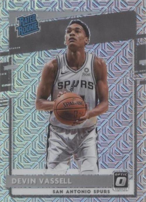 2020-21 Panini Donruss Optic Devin Vassell Rated Rookie RC #161 Choice Prizm Basketball Card - NBA Spurs