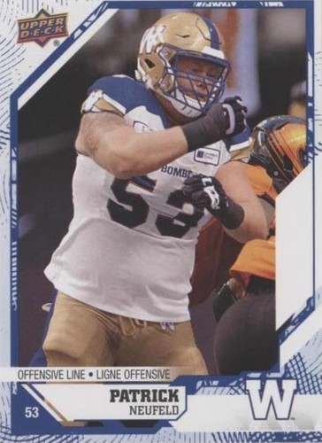 2019 Upper Deck CFL Patrick Neufeld #142