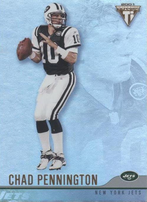 2001 Pacific Private Stock Titanium Chad Pennington Jason Brookins #11