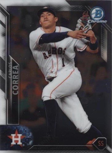 その他 CARLOS CORREA bowman refractor auto Carlos Correa Gold Refractor Bowman Choice Auto On Card 11