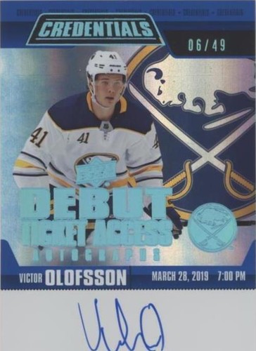 2019-20 Upper Deck Credentials - Victor Olofsson #RTAAV-VO