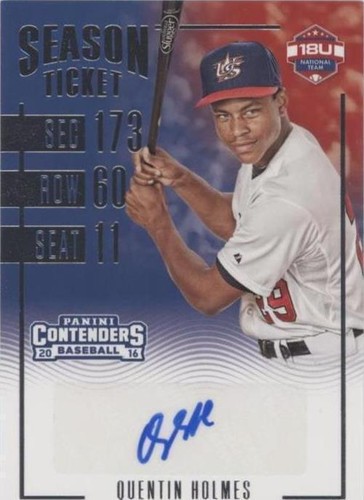 2016 Panini Elite Extra Edition - Quentin Holmes #18U-QH