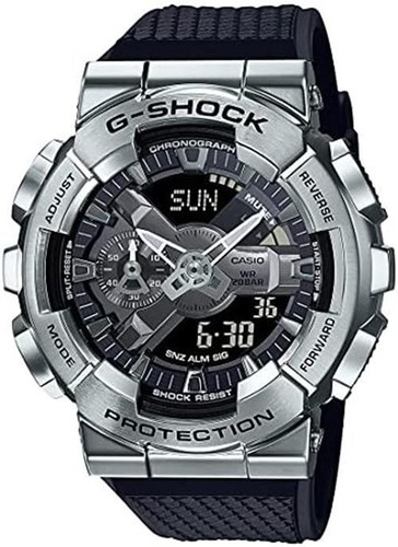 Pre-owned Casio G-shock Gm-110-1adr Metal Face Men's Digital-analog Wrist Watch