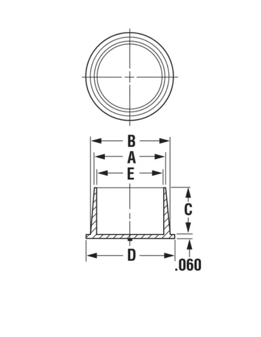 NOS 5X Niagara EZ-162 Caplugs  Non-Tapered Plastic Hole Cap Plug EZP-162 ~1.75"