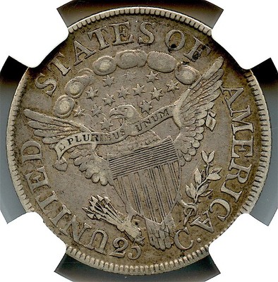 1806/5 Silver Bust Quarter, NGC XF-45 CAC, Very Strong Strike and Overdate!