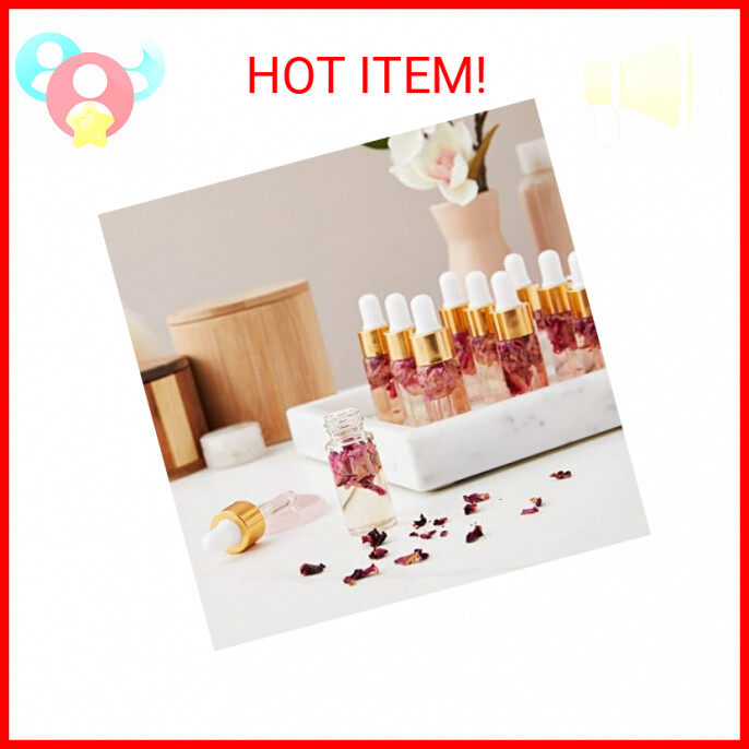 24-Pack Clear Glass Tincture Bottles with Dropper, Mini Eye Dropper Bottles for