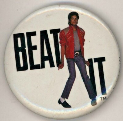 1984 Michael Jackson BEAT IT  2 1/4''  Pinback Button