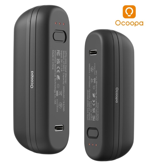 OCOOPA Rechargeable 2PK Magnetic Hand Warmers & 5600mAh Power Bank 12 Hours Heat
