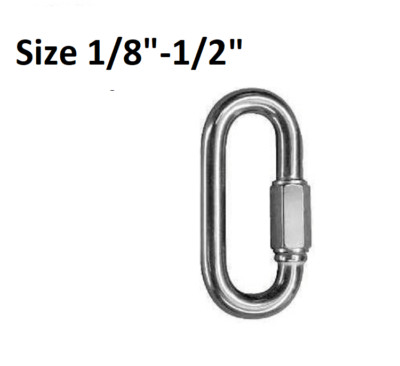 Carabiner Quick link Strap Connector Steel Chain Repair Shackle D Shape
