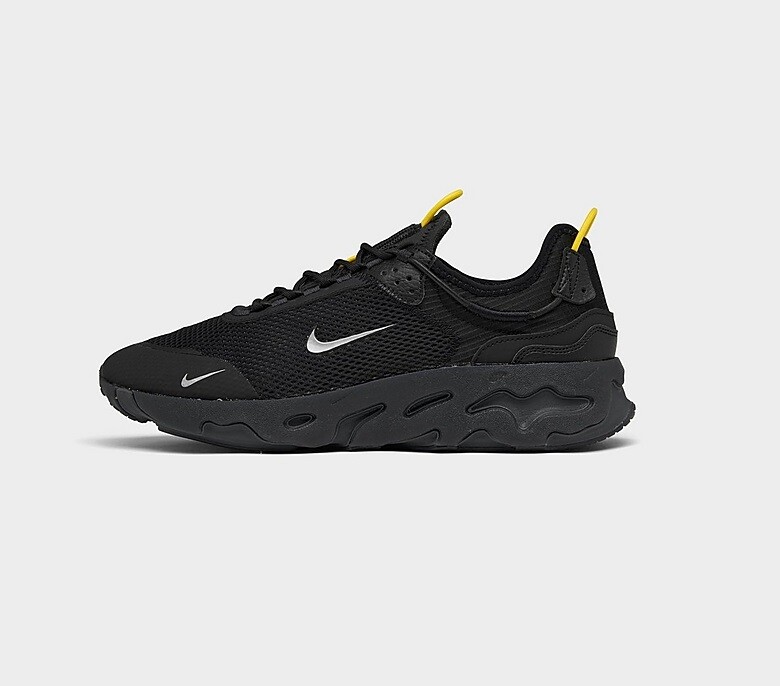 Preowned Nike React Live Men's Running Shoe Black Metallic Grey