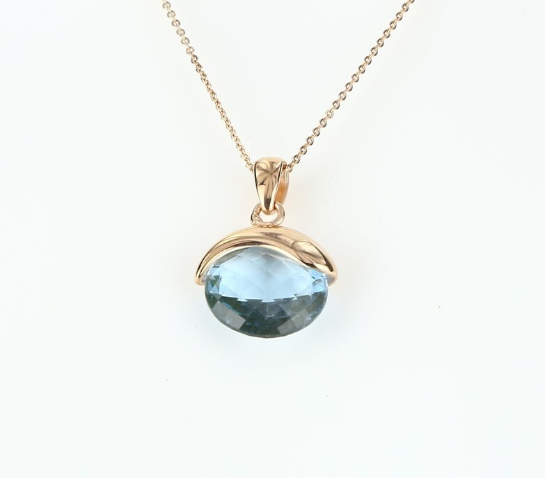 MILOR Italy Turquoise Ball Bead Slide Pendant Necklace, Gold Plated, 17" Long