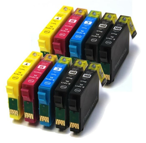 10 XL Cartuchos De Tinta Non Oem Para Workforce WF-2520NF WF-2630WF WF-2750DWF