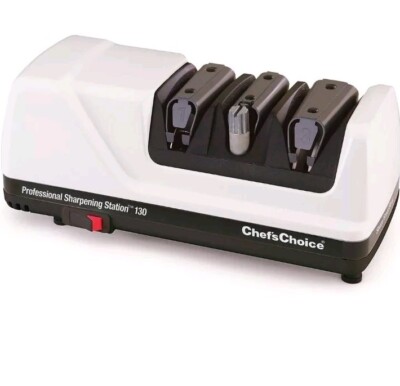 Chef'sChoice 130 Professional Electric Knife Sharpening Station- White- New