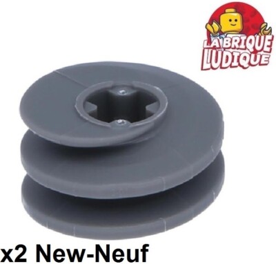 Lego technic 2x engrenage gear Worm Screw vis sans fin short gris foncé 27938