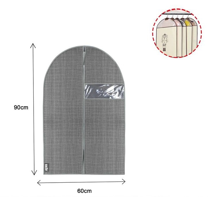 Custodia Tessuto CopriAbito Copri Porta Abito Vestito Giacca Viaggi 60x90cm dfh