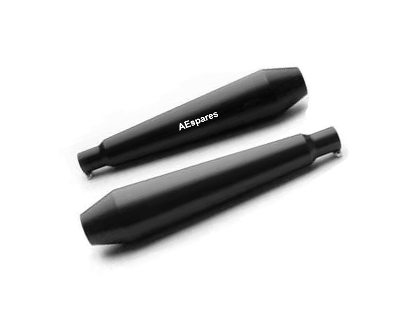 Fits Royal Enfield Interceptor 650cc Exhaust Silencer Black Pair 