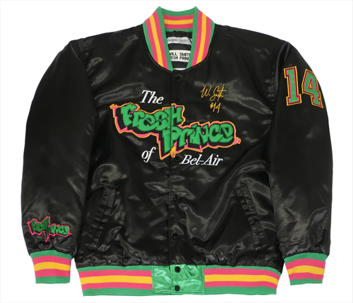 

Мужской головной убор Classics Black The Fresh Prince of Bel Air Jersey Satin Jacket, Black/multi-color