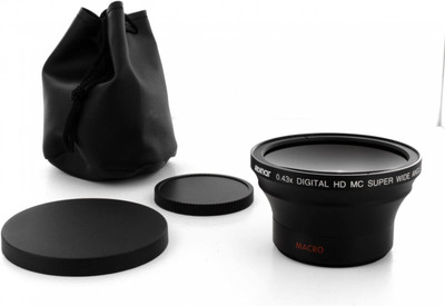 Albinar 0.43x 58mm Super Wide Angle HD Lens with Macro - Black  