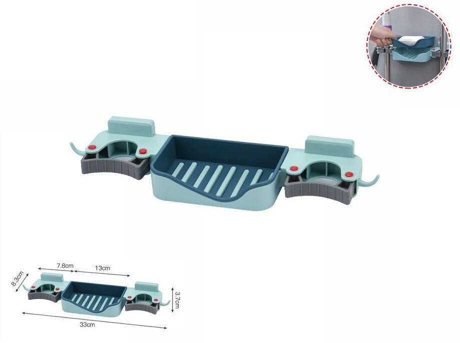 Mensola Mensoletta Porta Sapone Con 2 Ganci Porta Scope  dfh