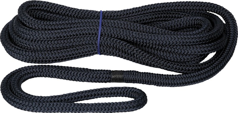 Marstrand Festmacher Leine,16 Mm X 10 Mtr. , Mit Gespl. Auge ,  Schwarz
