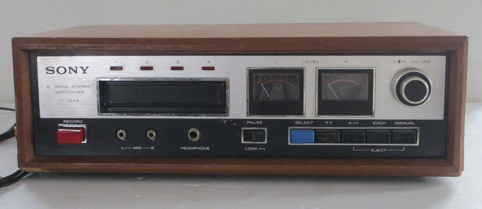 ラジオ・コンポ NationalPanasonic TRACKSTEREORECORD DECK Sony TC-228 8 Track Tape Stereo Deck Tapecorder with Wood
