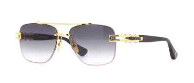 Pre-owned Dita Dts138-a-01-z Grand-evo One Yellow Gold - Black W Sunglasses In Gray