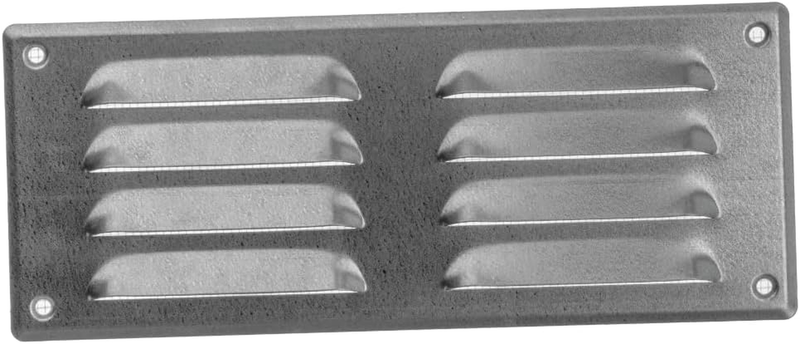 Galvanised Metal Air Vent Grille Cover with Insect Mesh 260x105mm / 10x4" inch -