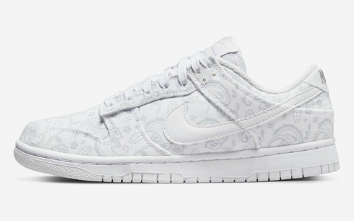 Pre-owned Nike Wmns Dunk Low Ess White Paisley [w 5-12] Dj9955-100
