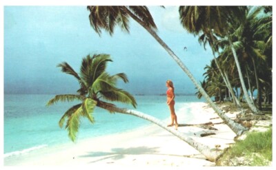 PUT YOURSELF IN PICTURE FOR YOUR WINTER HOLIDAYS.VTG ADD POSTCARD*C14