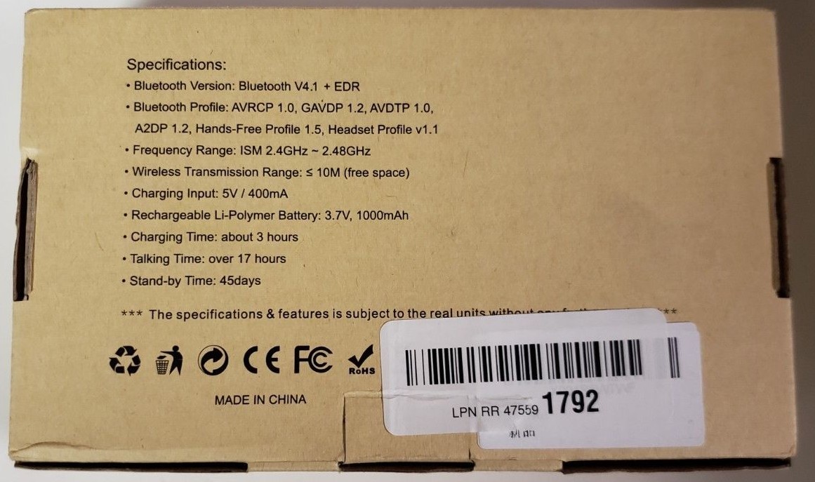 Bluetooth in Car Speakerphone Motion AUTO ON Wireless Speaker for Handsfree T821